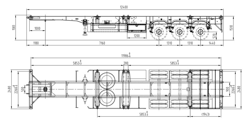 3-axles-40ft-skeletal-trailer-drawing-1