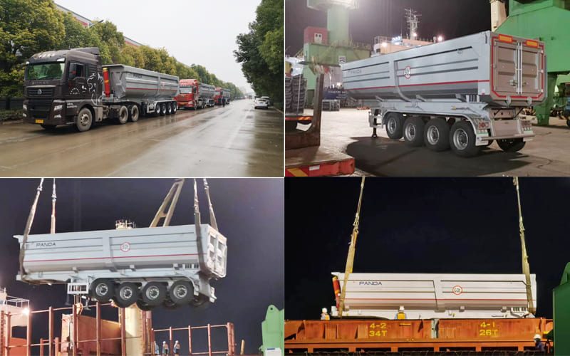 semi tipper trailer transport